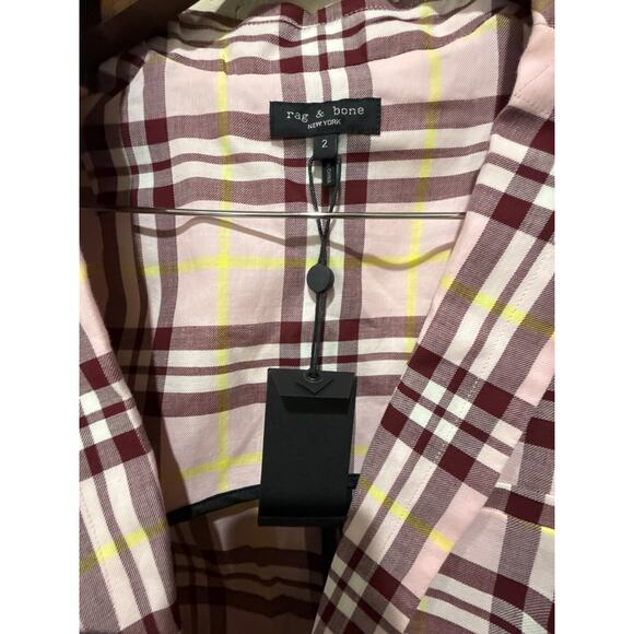 Rag & Bone Margot Single-Breasted Plaid Blazer Size 2 NWOT - Picture 8 of 8